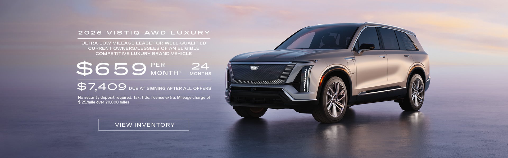2026 VISTIQ AWD LUXURY. Ultra-low milege lease for well-qualified current owners/lessees of an el...